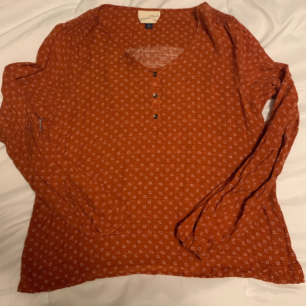 Universal Thread Burnt Orange Top Size S